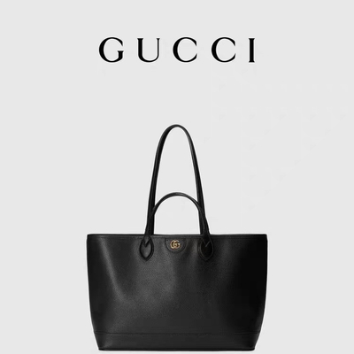 Markowa torba na ramię GUCCI Ophidia, mała, średnia, ziarnista, czarna