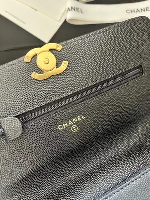 Klasyczny portfel KWOC z łańcuszkiem Mała torebka Chanel AP3019