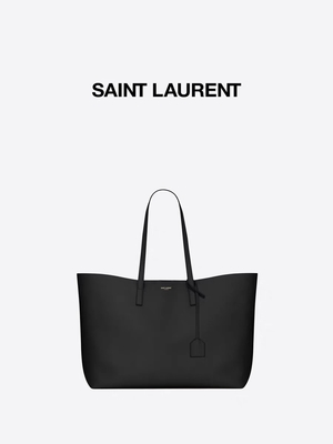 Markowa torebka damska z teksturowanej skóry o wadze 1,4 funta Czarna torba ze skóry cielęcej YSL East West