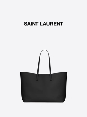 Markowa torebka damska z teksturowanej skóry o wadze 1,4 funta Czarna torba ze skóry cielęcej YSL East West