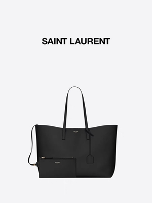 Markowa torebka damska z teksturowanej skóry o wadze 1,4 funta Czarna torba ze skóry cielęcej YSL East West