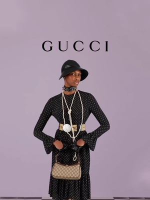 Mała płócienna torba na ramię pod pachami GG Supreme GUCCI Ophidia