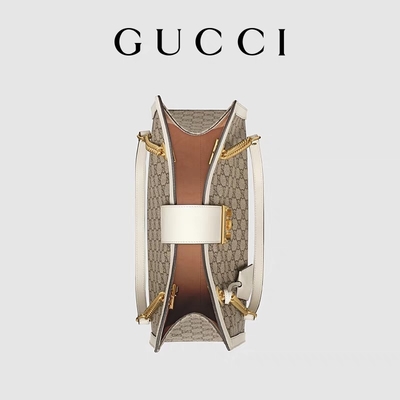 GG Gucci Torba na ramię z kłódką Medium Supreme Płótno Dostosowane