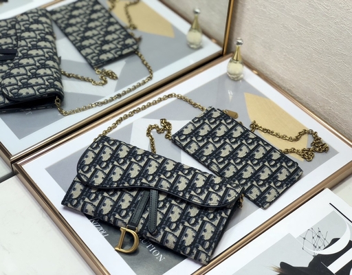 Długi, ukośny, żakardowy portfel marki Dior marki OEM