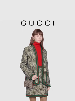 Mała torebka damska GUCCI Dionysus zdobiona markowym płótnem powlekanym zamszem