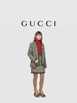 Mała torebka damska GUCCI Dionysus zdobiona markowym płótnem powlekanym zamszem
