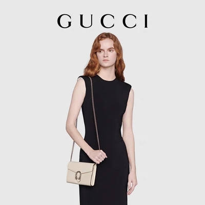 60 cm damska mini skórzana torba na łańcuszku GUCCI Dionysus zapinana na zatrzask
