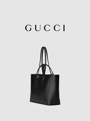 Markowa torba na ramię GUCCI Ophidia, mała, średnia, ziarnista, czarna