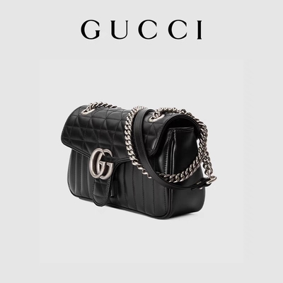 GUCCI GG Markowa torba listonoszka Marmont Torba na ramię Mała pikowana skóra