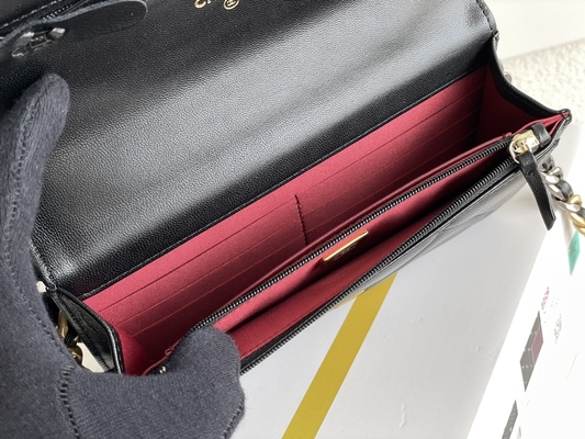 Ulubiona markowa torba ze skóry jagnięcej Chanel 19 z klapką Mini OEM