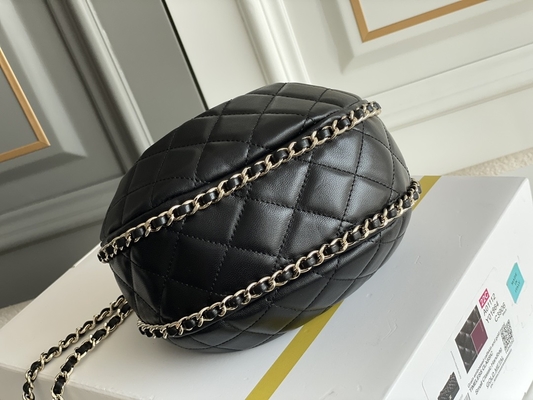 Czarny łańcuszek Mini Sling Bag Markowa torebka Chanel Hobo ze skóry cielęcej