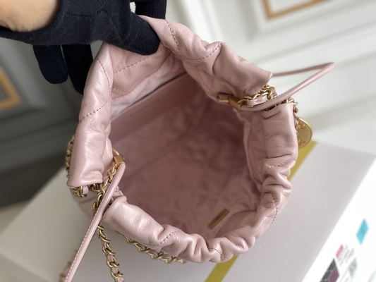 Markowa torebka damska Chanel 22B MINI 22S skóra cielęca różowy biały czarny żółty