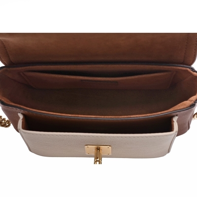 Designerska torba z monogramem z ziarnistej skóry cielęcej LV Lockme Tender Bag Brown
