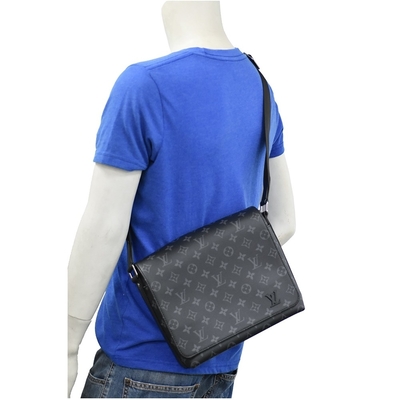Markowa torba na ramię ze skóry bydlęcej OEM dla mężczyzn w stylu Louis Vuitton District PM Messenger