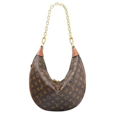 LV Designer Monogram Bag Presbyopic Half Moon Tote Leather Tote Torebka ze skóry bydlęcej