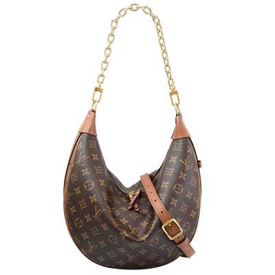 LV Designer Monogram Bag Presbyopic Half Moon Tote Leather Tote Torebka ze skóry bydlęcej