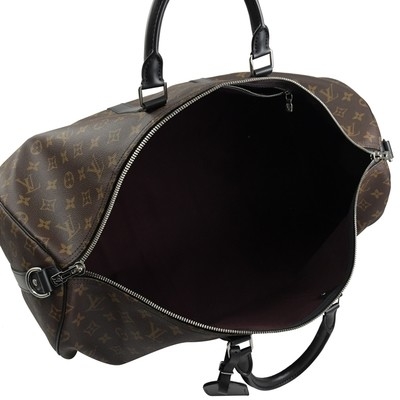Macassar Coated Canvas LV Keepall BandoulièRe 55 Louis Vuitton M56714