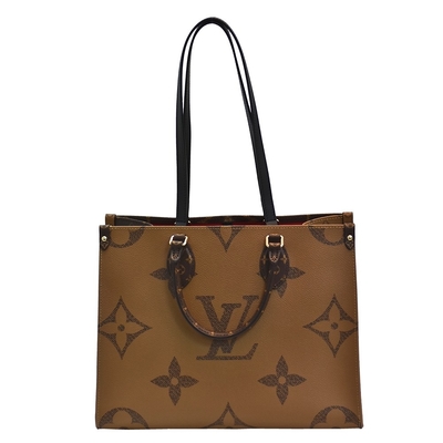 Odwrócona płócienna torba na zakupy z monogramem OnTheGo MM Louis Vuitton