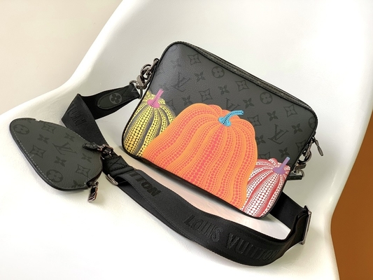 LV x YK Trio Monogram Unisex markowa torba męska M46358 Street Style Collaboration 3WAY