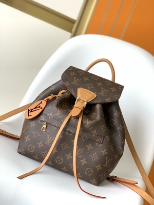 Odpinany plecak ze skóry cielęcej z monogramem Shadow LV Montsouris PM