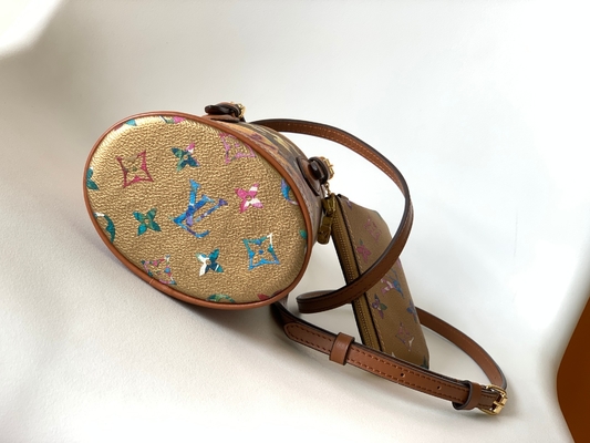 Metaliczne kwiatowe torby Louis Vuitton Neverfull Bucket Bag M81724