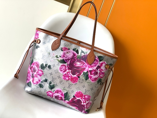 Kwiatowy wzór srebrny Louis Vuitton duży nigdy pełny M21352