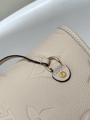 Preloved Beżowa płócienna torba na ramię Neverfull MM z monogramem