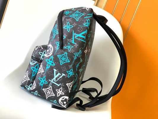 Wielokolorowy plecak marki Discovery Designer LV Graffiti Bag w kolorze zielonym