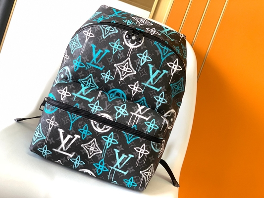 Wielokolorowy plecak marki Discovery Designer LV Graffiti Bag w kolorze zielonym
