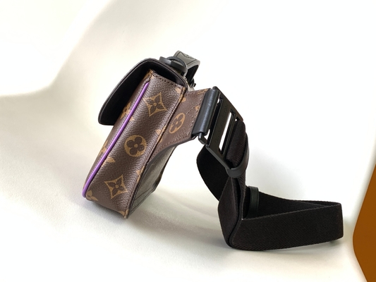 Charms S Lock Louis Vuitton Monogram Macassar Barrel Pouch Bag Messenger