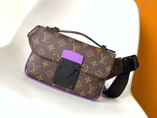 Charms S Lock Louis Vuitton Monogram Macassar Barrel Pouch Bag Messenger