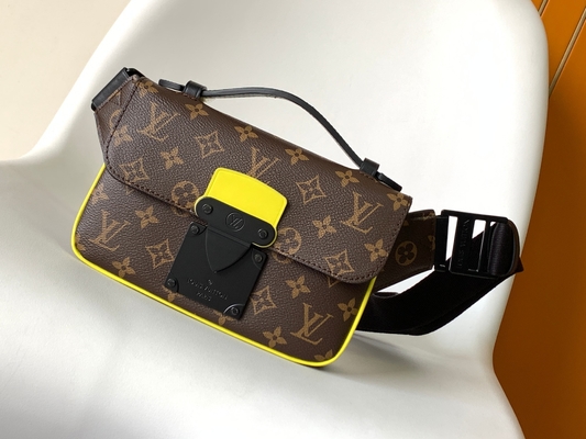 Charms S Lock Louis Vuitton Monogram Macassar Barrel Pouch Bag Messenger