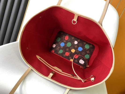 czarna torebka LV X Yayoi Kusama Louis Vuitton Neverfull MM Monogram Multicolor