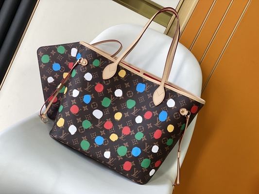 czarna torebka LV X Yayoi Kusama Louis Vuitton Neverfull MM Monogram Multicolor