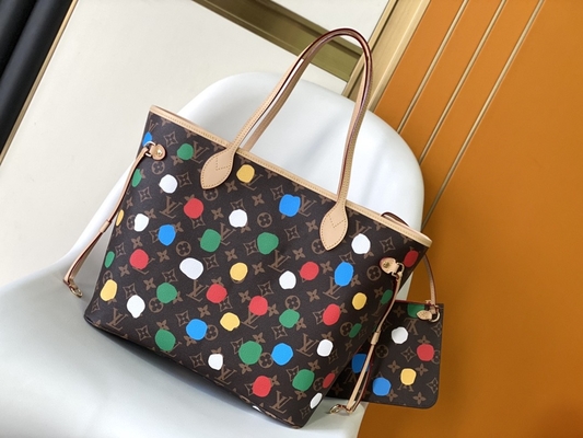 czarna torebka LV X Yayoi Kusama Louis Vuitton Neverfull MM Monogram Multicolor