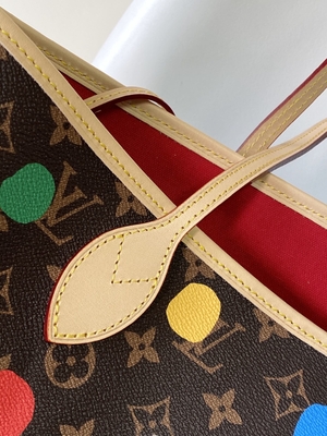 czarna torebka LV X Yayoi Kusama Louis Vuitton Neverfull MM Monogram Multicolor