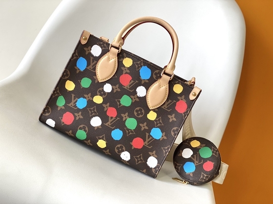 Ulubiona markowa torba LV X Yayoi Kusama OnTheGoMM Monogram Multicolor