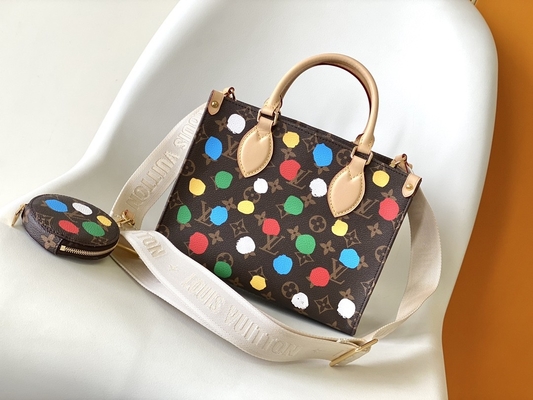 Ulubiona markowa torba LV X Yayoi Kusama OnTheGoMM Monogram Multicolor