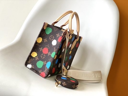 Ulubiona markowa torba LV X Yayoi Kusama OnTheGoMM Monogram Multicolor