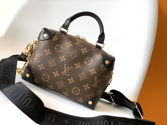 Niestandardowe markowe torby Louis Vuitton Petite Malle Souple Empreinte Monogram Brown Black