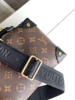 Niestandardowe markowe torby Louis Vuitton Petite Malle Souple Empreinte Monogram Brown Black
