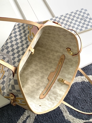 Niestandardowe markowe torby Tahiti w kratkę Louis Vuitton Neverfull MM