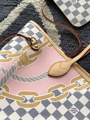 Niestandardowe markowe torby Tahiti w kratkę Louis Vuitton Neverfull MM