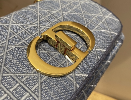 Haftowane Mini Designerskie Torebki Dior Caro Denim Małe