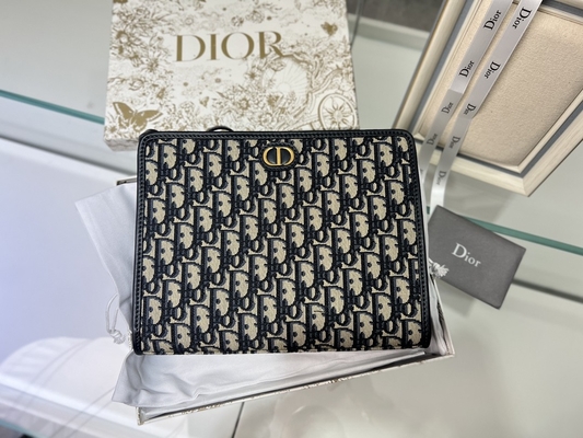 Torebka 2 w 1 Mini Dior 30 Montaigne Niebieski ukośny żakard