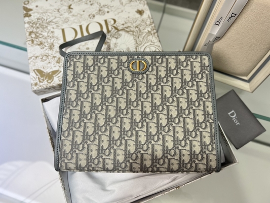 Torebka 2 w 1 Mini Dior 30 Montaigne Niebieski ukośny żakard