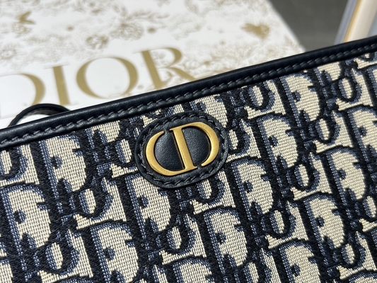 Torebka 2 w 1 Mini Dior 30 Montaigne Niebieski ukośny żakard