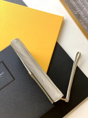 Pikowana skórzana kopertówka Caviar YSL z monogramem