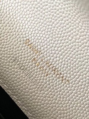 Pikowana skórzana kopertówka Caviar YSL z monogramem