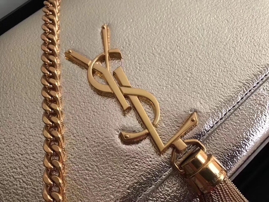 Regulowane Ramiączka Poliester Saint Laurent YSL Woc Torba Zapinana Na Zamek Srebrny